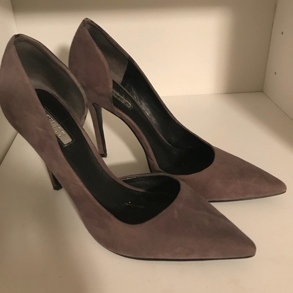 Grey suede closed toes stilettos - Picture 3 of 7